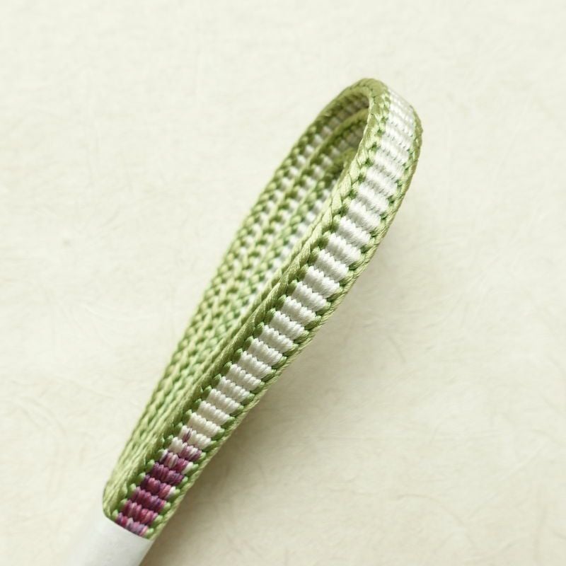 帯揚げ帯締めセット セット品 平組 正絹 古典柄 和装小物 緑・うぐいす色_画像15