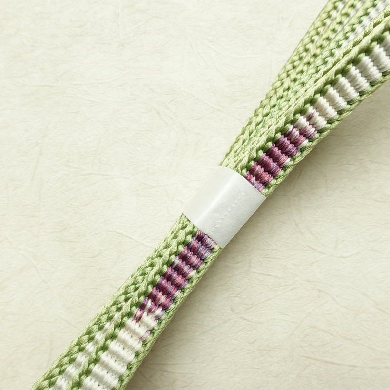 帯揚げ帯締めセット セット品 平組 正絹 古典柄 和装小物 緑・うぐいす色_画像16