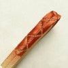帯揚げ帯締めセット 美品 セット品 縮緬 正絹 幾何学柄・抽象柄 モダン 和装小物 橙_画像15