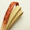 帯揚げ帯締めセット 美品 セット品 縮緬 正絹 幾何学柄・抽象柄 モダン 和装小物 橙_画像18