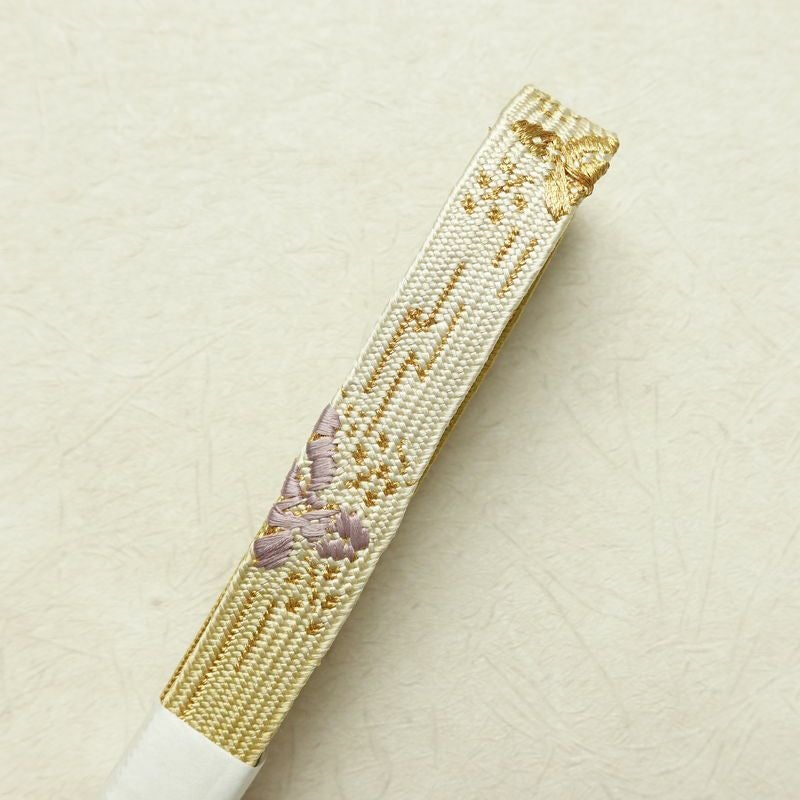 帯揚げ帯締めセット 美品 セット品 平組 正絹 花柄 フォーマル 菊 桜 和装小物 綸子 緑・うぐいす色_画像15