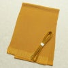 帯揚げ帯締めセット 良品 セット品 縮緬 正絹 無地 シンプル 和装小物 黄・黄土色_画像1