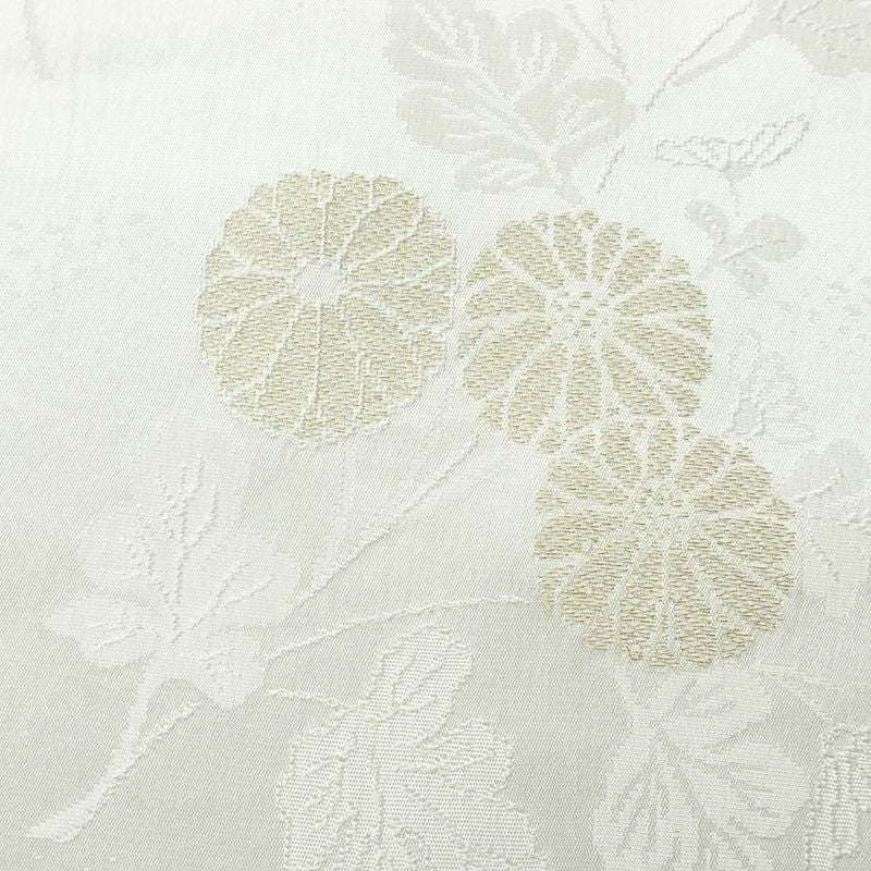 帯揚げ帯締めセット 良品 セット品 平組 正絹 花柄 結婚式 留袖用 フォーマル 菊 白_画像8