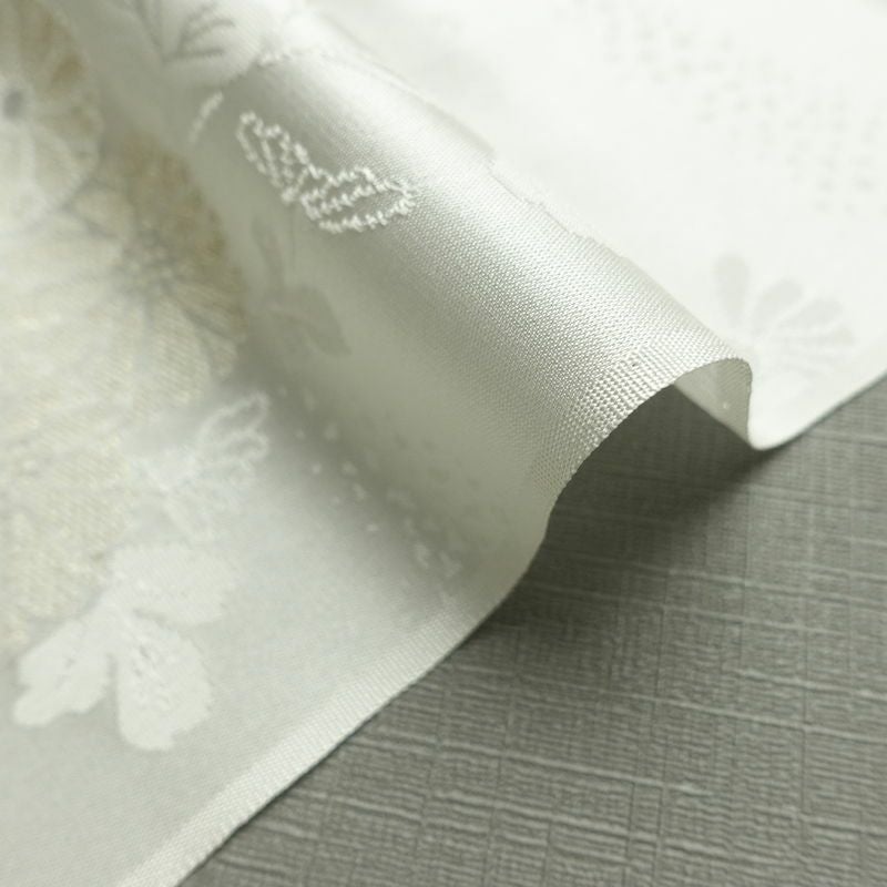 帯揚げ帯締めセット 良品 セット品 平組 正絹 花柄 結婚式 留袖用 フォーマル 菊 白_画像12