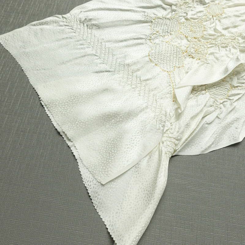 帯揚げ帯締めセット セット品 絞り 正絹 花柄 結婚式 留袖用 フォーマル 和装小物 白_画像5