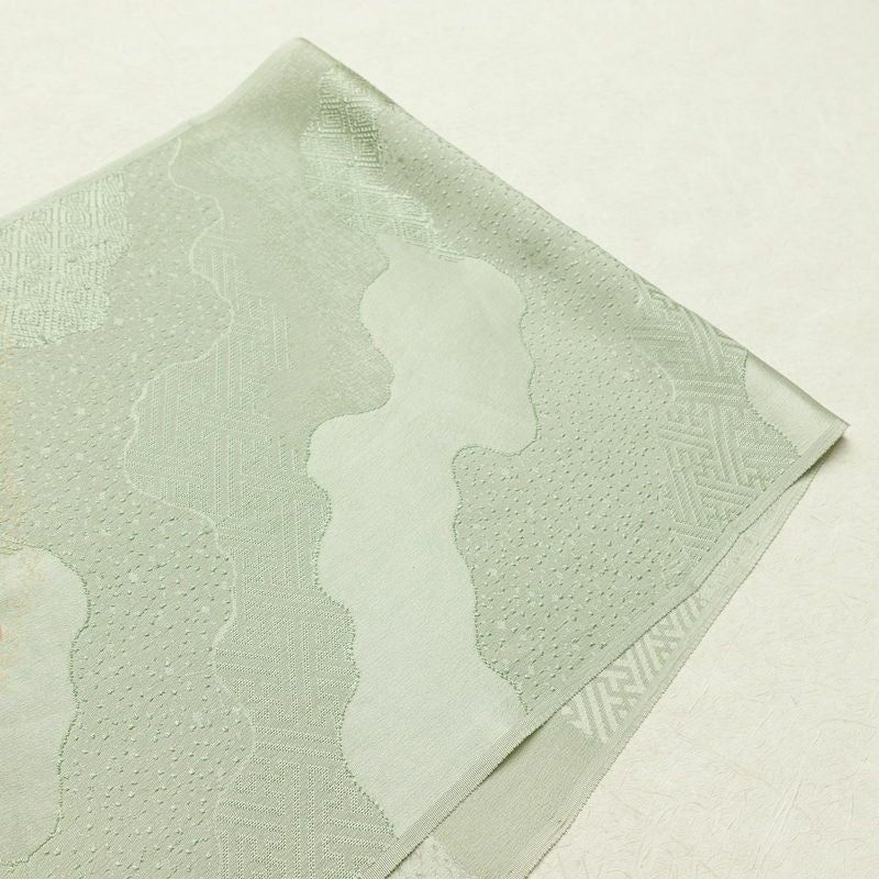 帯揚げ帯締めセット 美品 セット品 平組 正絹 古典柄 フォーマル 和装小物 芝 紗綾形 小豆・エンジ_画像3