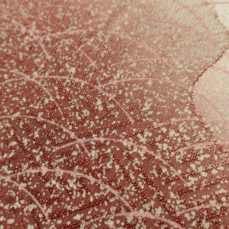 帯揚げ帯締めセット 美品 セット品 平組 正絹 古典柄 フォーマル 和装小物 芝 紗綾形 小豆・エンジ_画像9