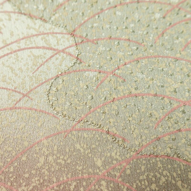 帯揚げ帯締めセット 美品 セット品 平組 正絹 古典柄 フォーマル 和装小物 芝 紗綾形 小豆・エンジ_画像10