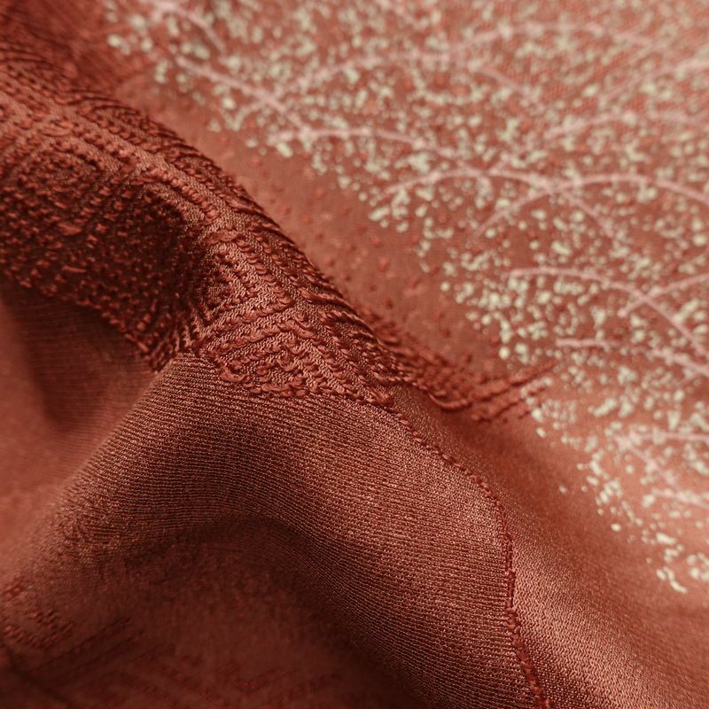 帯揚げ帯締めセット 美品 セット品 平組 正絹 古典柄 フォーマル 和装小物 芝 紗綾形 小豆・エンジ_画像13