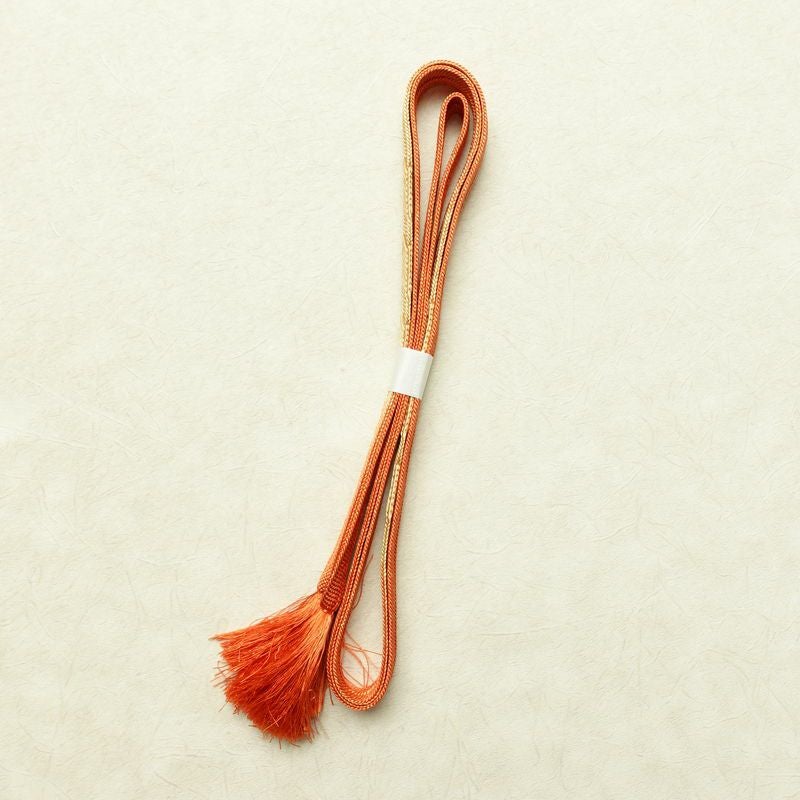 帯揚げ帯締めセット 良品 セット品 平組 正絹 花柄 金彩 フォーマル 桜 緑・うぐいす色_画像14