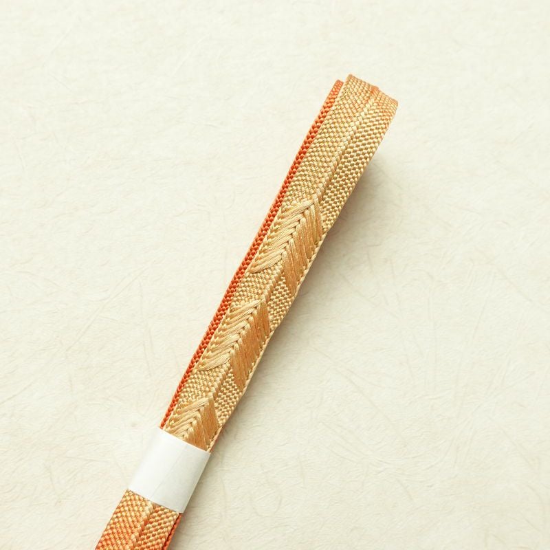 帯揚げ帯締めセット 良品 セット品 平組 正絹 花柄 金彩 フォーマル 桜 緑・うぐいす色_画像15