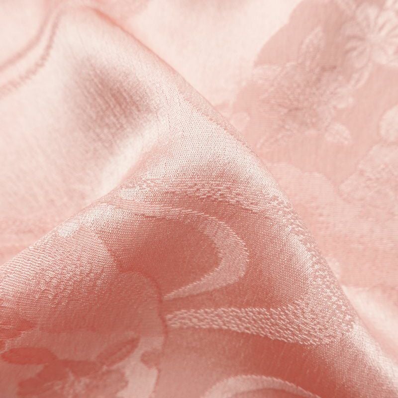 帯揚げ帯締めセット 良品 セット品 平組 正絹 古典柄 和装小物 雪輪 流水 ピンク_画像13