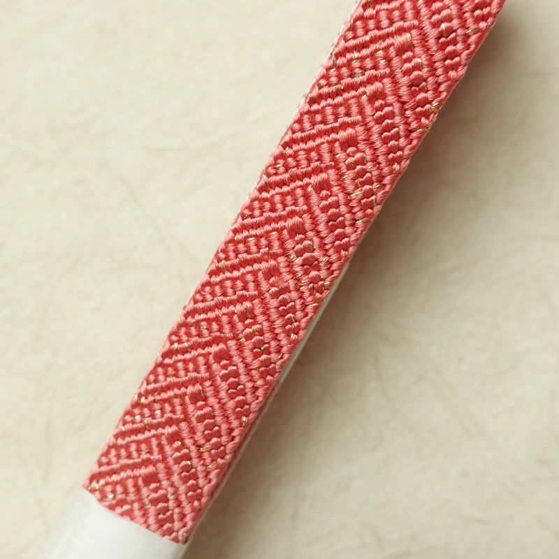 帯揚げ帯締めセット 良品 セット品 平組 正絹 古典柄 和装小物 雪輪 流水 ピンク_画像17