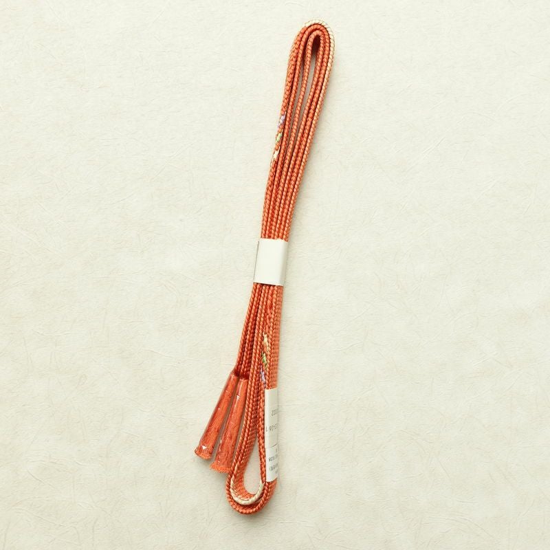 帯揚げ帯締めセット 美品 セット品 縮緬 正絹 流水・波柄 ぼかし 和装小物 橙_画像15