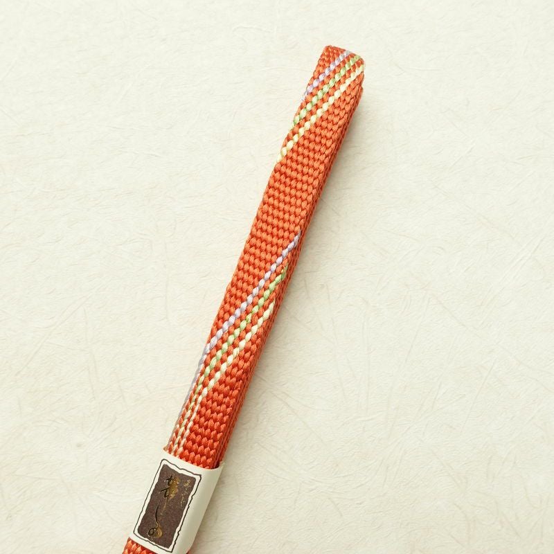 帯揚げ帯締めセット 美品 セット品 縮緬 正絹 流水・波柄 ぼかし 和装小物 橙_画像16