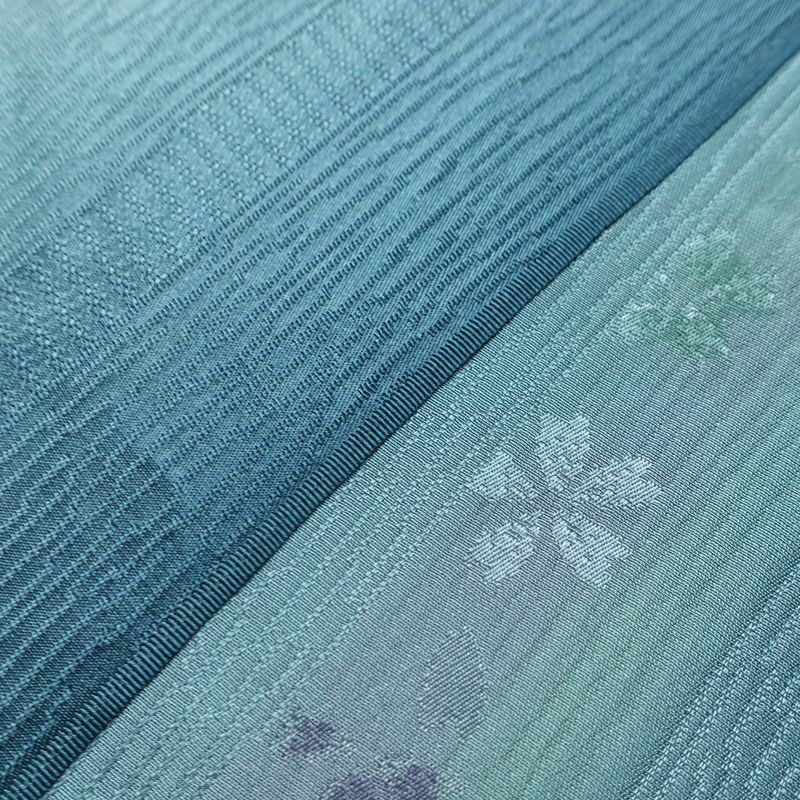 帯揚げ帯締めセット セット品 平組 正絹 花柄 桜 和装小物 青・紺_画像7