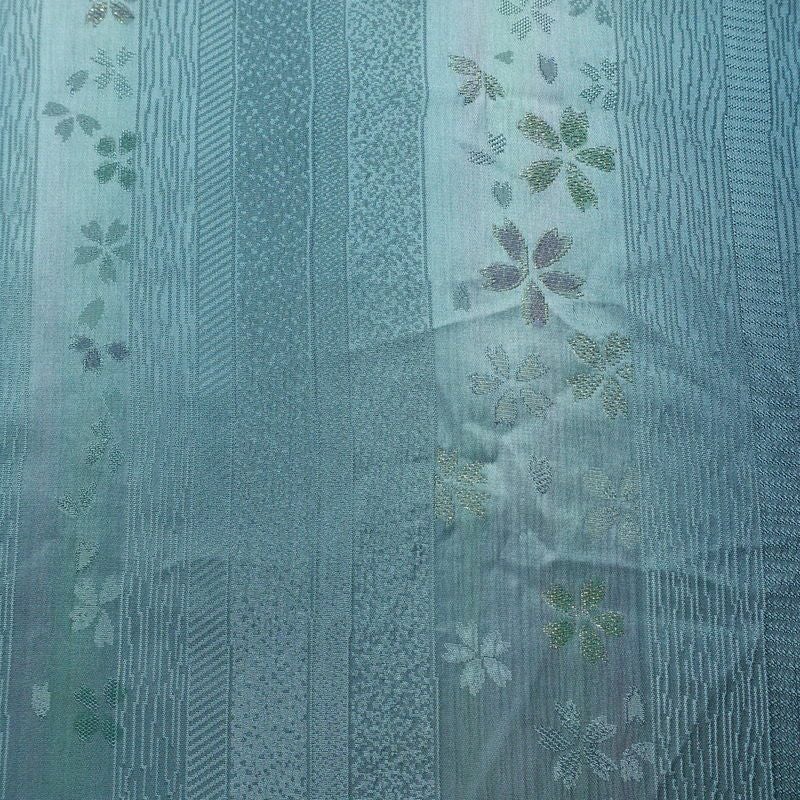 帯揚げ帯締めセット セット品 平組 正絹 花柄 桜 和装小物 青・紺_画像8