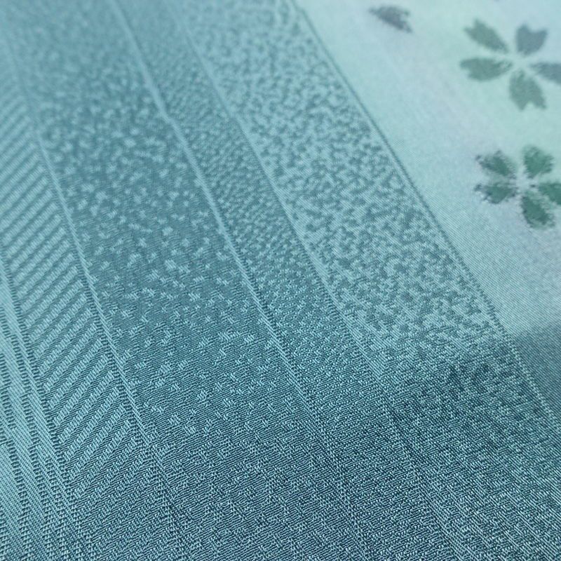 帯揚げ帯締めセット セット品 平組 正絹 花柄 桜 和装小物 青・紺_画像11