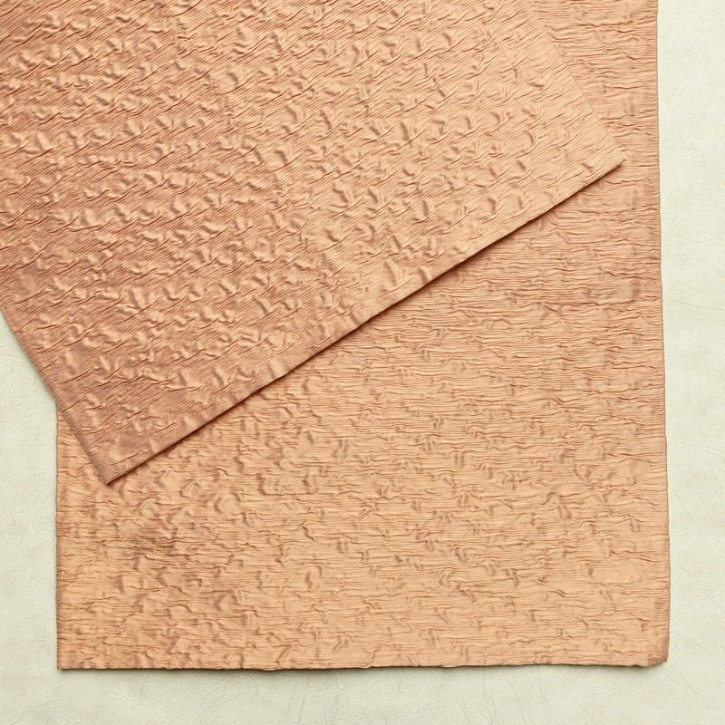 名古屋帯 太鼓柄 ふくれ織 正絹 花柄 通し仕立て なごや帯 リサイクル帯 帯 ピンク_画像13