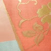 名古屋帯 六通柄 良品 正絹 花柄 名古屋仕立て なごや帯 リサイクル帯 帯 引箔 ピンク_画像3
