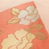 名古屋帯 六通柄 良品 正絹 花柄 名古屋仕立て なごや帯 リサイクル帯 帯 引箔 ピンク_画像4