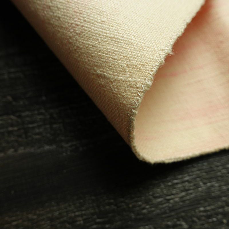 名古屋帯 太鼓柄 正絹 木の葉・植物柄 松葉仕立て なごや帯 リサイクル帯 帯 紬地 ピンク_画像12