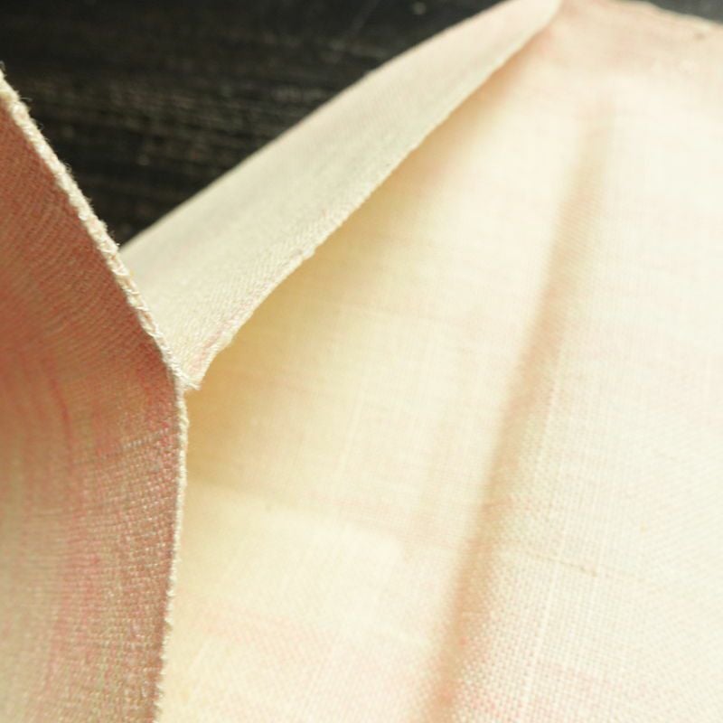 名古屋帯 太鼓柄 正絹 木の葉・植物柄 松葉仕立て なごや帯 リサイクル帯 帯 紬地 ピンク_画像18