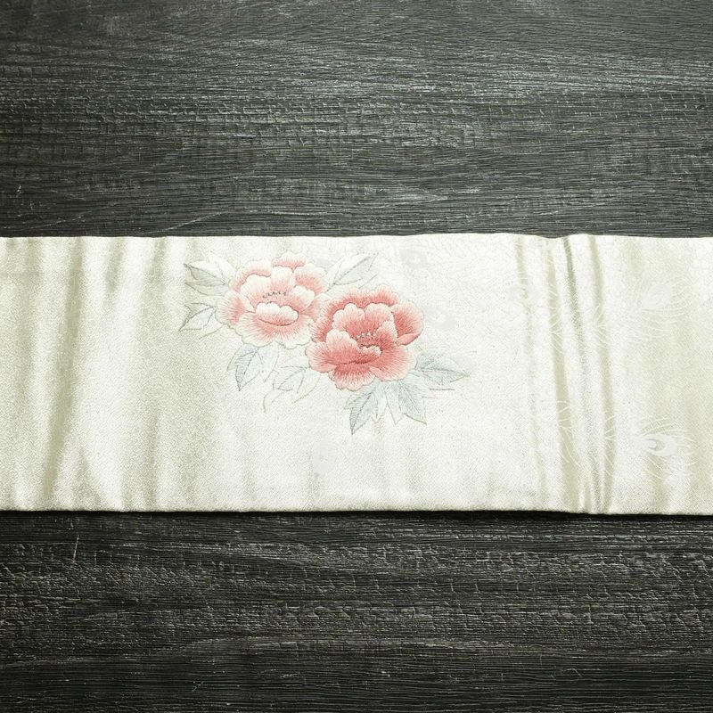 名古屋帯 太鼓柄 正絹 名古屋仕立て なごや帯 リサイクル帯 帯 刺繍 箔 金・銀_画像13