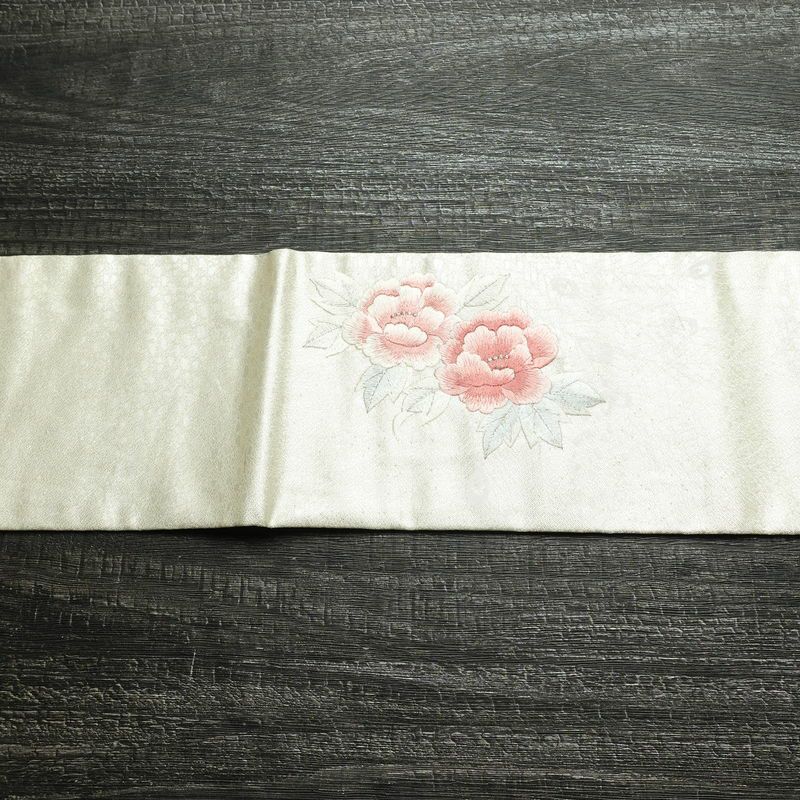 名古屋帯 太鼓柄 正絹 名古屋仕立て なごや帯 リサイクル帯 帯 刺繍 箔 金・銀_画像14