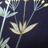 名古屋帯 太鼓柄 金駒刺繍 正絹 木の葉・植物柄 名古屋仕立て なごや帯 リサイクル帯 帯 刺繍 銀彩 紫・藤色_画像4