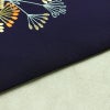 名古屋帯 太鼓柄 金駒刺繍 正絹 木の葉・植物柄 名古屋仕立て なごや帯 リサイクル帯 帯 刺繍 銀彩 紫・藤色_画像12