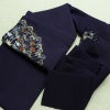 名古屋帯 太鼓柄 金駒刺繍 正絹 木の葉・植物柄 名古屋仕立て なごや帯 リサイクル帯 帯 刺繍 銀彩 紫・藤色_画像17