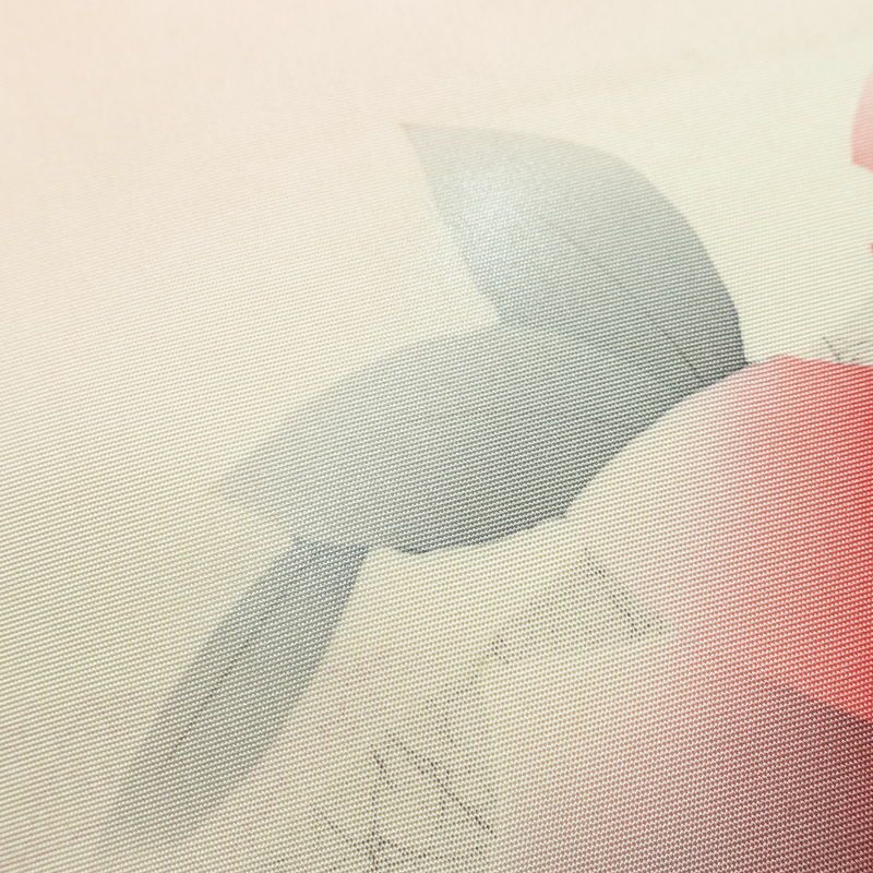 名古屋帯 太鼓柄 正絹 花柄 名古屋仕立て なごや帯 リサイクル帯 帯 銀彩 シンプル ピンク_画像6