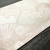 名古屋帯 六通柄 良品 正絹 古典柄 名古屋仕立て なごや帯 リサイクル帯 帯 箔 扇子 ピンク_画像10