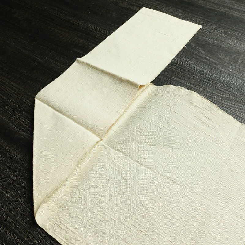 名古屋帯 六通柄 美品 正絹 幾何学柄・抽象柄 松葉仕立て なごや帯 リサイクル帯 帯 白_画像15