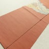 名古屋帯 太鼓柄 良品 正絹 風景柄 通し仕立て なごや帯 リサイクル帯 帯 ピンク_画像8