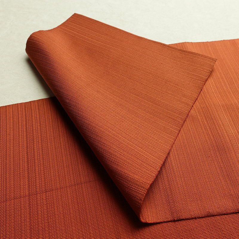 名古屋帯 太鼓柄 正絹 花柄 通し仕立て なごや帯 リサイクル帯 帯 モダン シンプル 橙_画像8