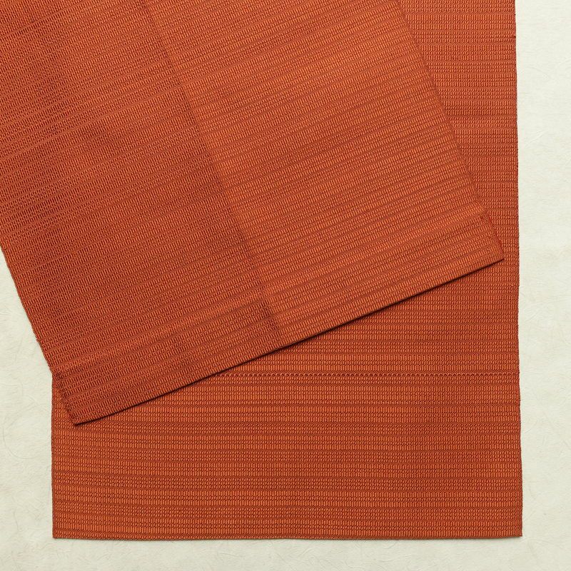 名古屋帯 太鼓柄 正絹 花柄 通し仕立て なごや帯 リサイクル帯 帯 モダン シンプル 橙_画像12