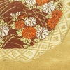 名古屋帯 太鼓柄 正絹 古典柄 名古屋仕立て なごや帯 リサイクル帯 帯 引箔 金糸 菊 ベージュ_画像3
