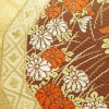 名古屋帯 太鼓柄 正絹 古典柄 名古屋仕立て なごや帯 リサイクル帯 帯 引箔 金糸 菊 ベージュ_画像5