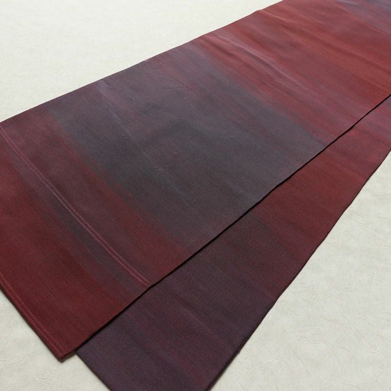 袋帯 太鼓柄 一般用 正絹 幾何学柄・抽象柄 リサイクル帯 帯 紫・藤色_画像9