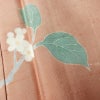 付け下げ 本加賀友禅 畠山登 美品 落款入り しつけ糸付き 正絹 木の葉・植物柄 袷仕立て 身丈168.5cm 裄丈68.5cm リサイクル着物 着物 付下 紬地 ピンクベージュ ピンク_画像9