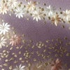 訪問着 良品 しつけ糸付き 縮緬 正絹 花柄 袷仕立て 身丈163.5cm 裄丈67.5cm リサイクル着物 着物 刺繍 卒業式 七五三 パーティー お宮参り フォーマル 洒落 紫・藤色_画像9