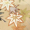 付け下げ 美品 しつけ糸付き 縮緬 正絹 木の葉・植物柄 袷仕立て 身丈157.5cm 裄丈67cm リサイクル着物 着物 刺繍 共八掛 金彩 七五三 フォーマル 紅葉 ベージュ_画像8