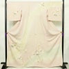 訪問着 美品 しつけ糸付き 縮緬 正絹 花柄 袷仕立て 身丈166.5cm 裄丈68cm リサイクル着物 着物 入学式 卒業式 七五三 お宮参り フォーマル 上品 ピンク_画像1