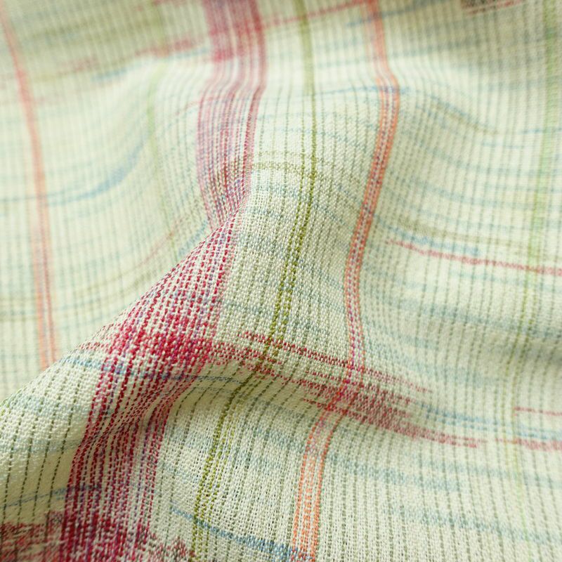 単衣 紬 バチ衿仕立て 正絹 幾何学柄・抽象柄 単衣仕立て 身丈155cm 裄丈63.5cm リサイクル着物 着物 緑・うぐいす色_画像21