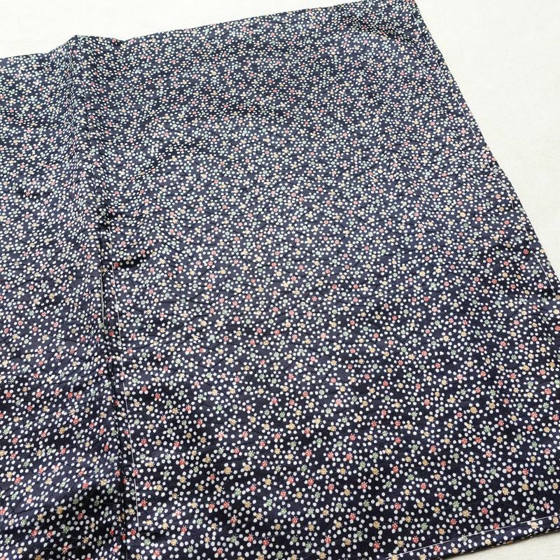 小紋 良品 しつけ糸付き ポリエステル その他の柄 袷仕立て 身丈151cm 裄丈63cm リサイクル着物 着物 青・紺_画像12