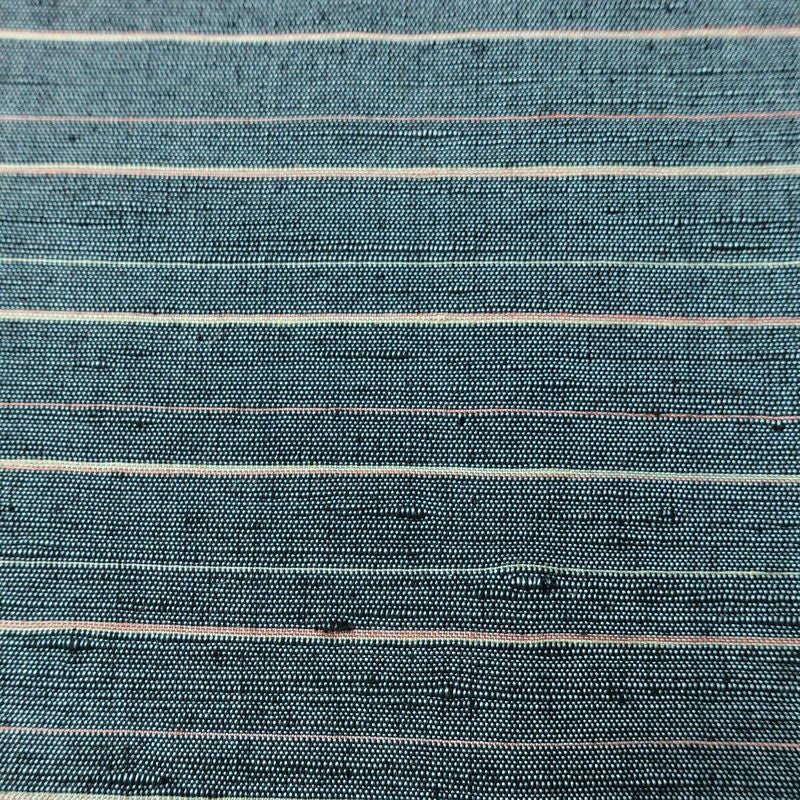 紬 しつけ糸付き 正絹 縞柄・線柄 袷仕立て 身丈162.5cm 裄丈64cm リサイクル着物 着物 青・紺_画像7