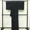 紬 良品 しつけ糸付き 正絹 幾何学柄・抽象柄 袷仕立て 身丈168cm 裄丈67cm リサイクル着物 着物 モダン 青・紺_画像2