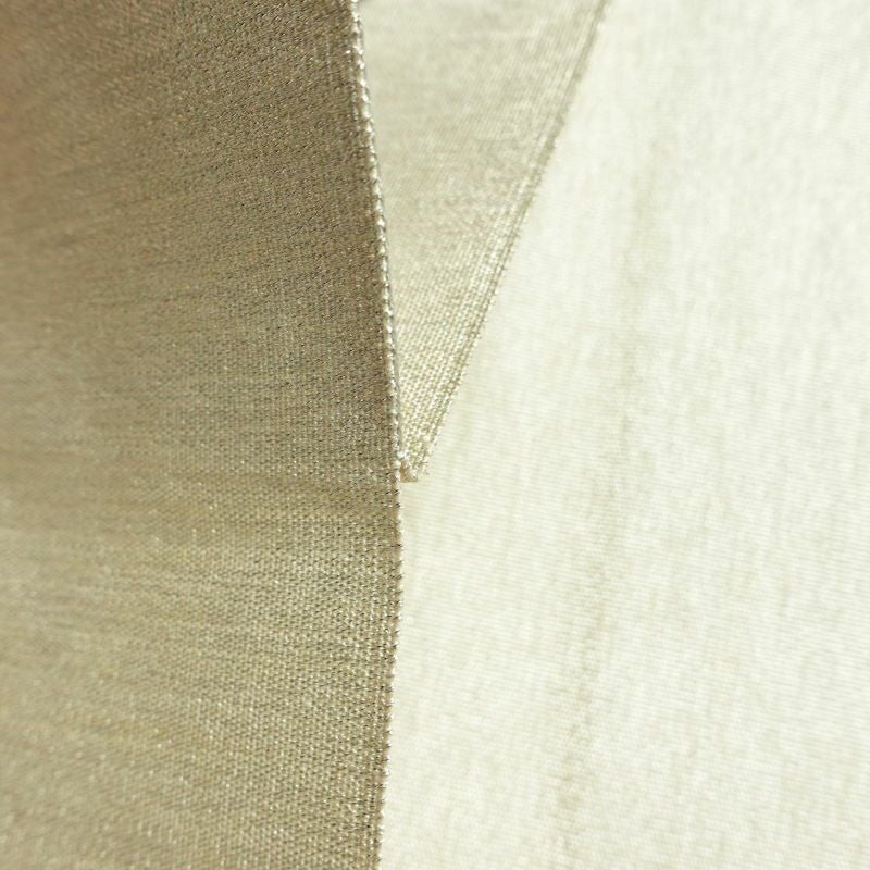 名古屋帯 太鼓柄 良品 つづれ織 正絹 幾何学柄・抽象柄 松葉仕立て なごや帯 リサイクル帯 帯 金・銀_画像17